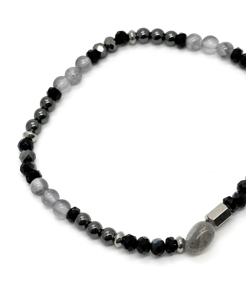 Monoflux Core Tone Gemstone Bracelet _ Grey Core