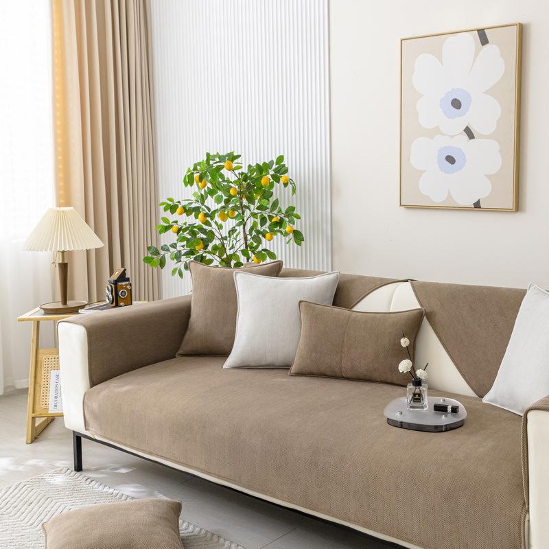 

Чехол для дивана из шенилла - Мягкий, Плотный, Подходит для домашних животных, Нескользящий, Для всесезонного использования для спальни, офиса, гостиной - Легко чистить, Машинная стирка 90*160cm