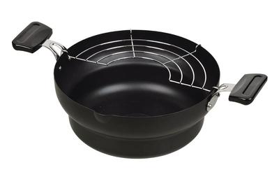 Pearl Metal NEW Rakutenya Iron Stepped Tempura Pot 24 Cm HB-2520