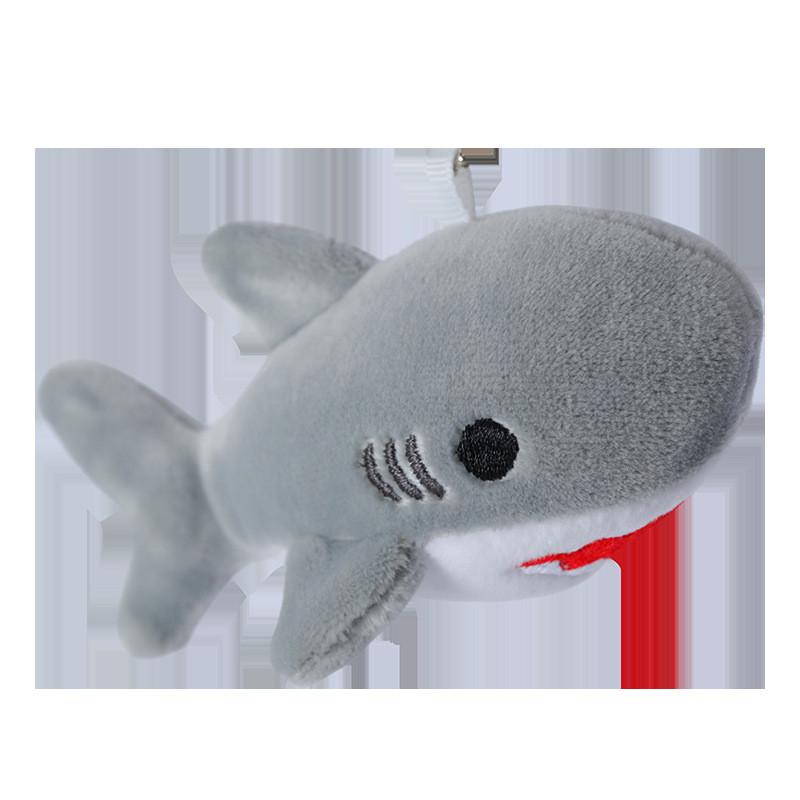 

Shark Plush Keychain With Stress Relief Toy For Students And Backpack Decor сірий колір