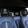 WUM1 Car Headrest Cover Dustproof Cover For Front Seat Head Rests For Octavia 3 2 Superb 3 Kodiaq Fabia Kamiq Karoq Accessories