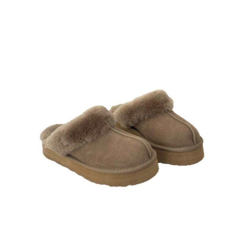 Mao Mao slippers thick-soled outer wear women's autumn and winter new sheepskin fur integrated warm home wool slippers