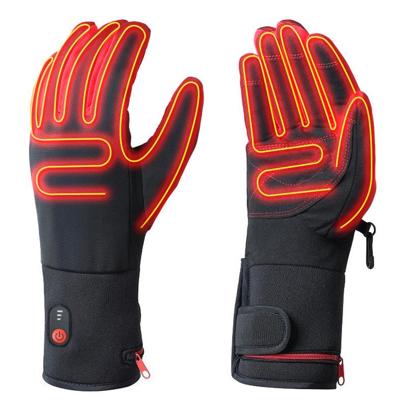 Winter Heating Gloves Electric Heated Ski Glove Men Women Warm Cycling Heatable Liner Mitten For Sports Rechargeable DROPSHIP M