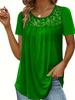 T-shirt a pieghe larghe patchwork in pizzo da donna T-shirt oversize in pizzo patchwork oversize S-5XL ZC-403