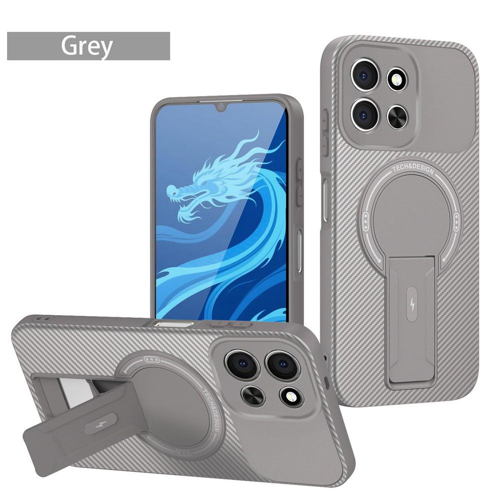 

Чехол из углеродного волокна с невидимой подставкой и встроенным магнитным кольцом для Xiaomi Redmi 15C 14C 13 13C Note 14 Pro 13 Redmi A5 A3 Redmi 15C 4G