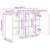 Bathroom Cabinet Set 3 Pcs 140 X 14.5 X 70 Cm Particleboard