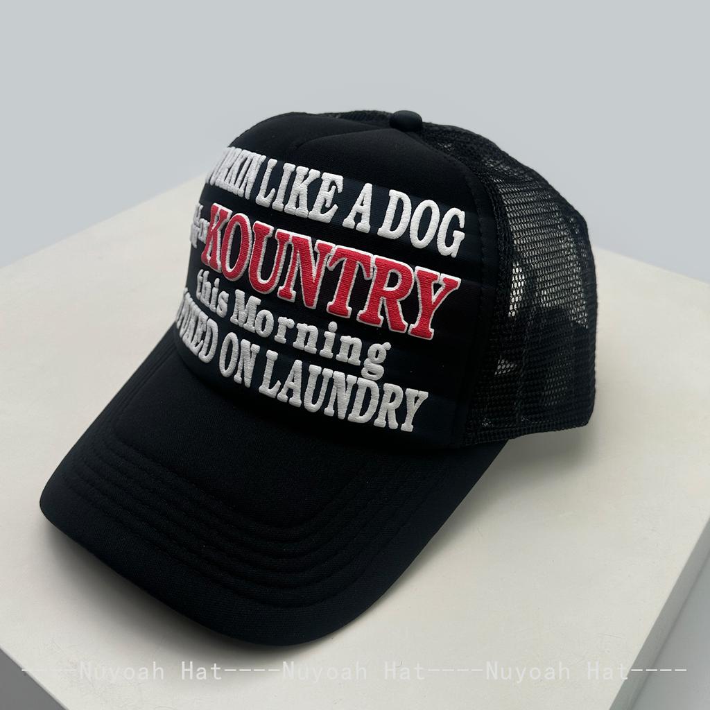 New Unisex Color Block 3D Printed Letter Baseball Hats Sunshade Hip Hop Breathable Personal Trucker Caps Mesh Versatile Fashion