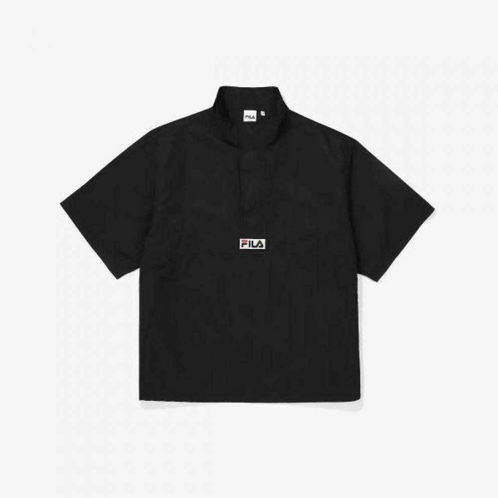Fila Basic Unisex Short Sleeve Anorak Windbreaker blacks/100