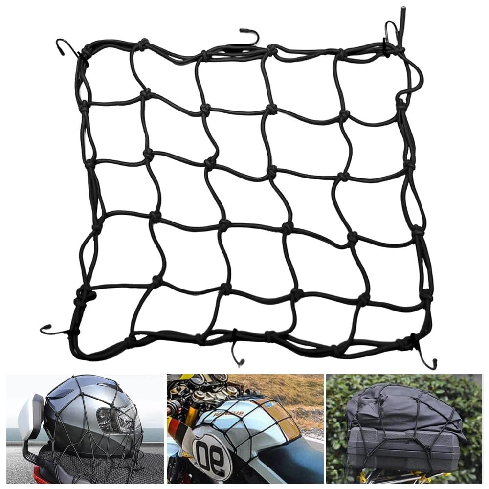 

Motorcycle Net, Touring Net, Motorcycle Supplies, Cargo Net, Freely Stretchable, Cargo Fastener, Fastening String, 40cm x 10cm чорний