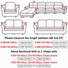 Waterproof Living Sofa Cover Solid Color Elastic Corner Couch Covers Designed For Living Room Home Decor 1 /2 /3 /4 -Seater L Shape Living Sofa