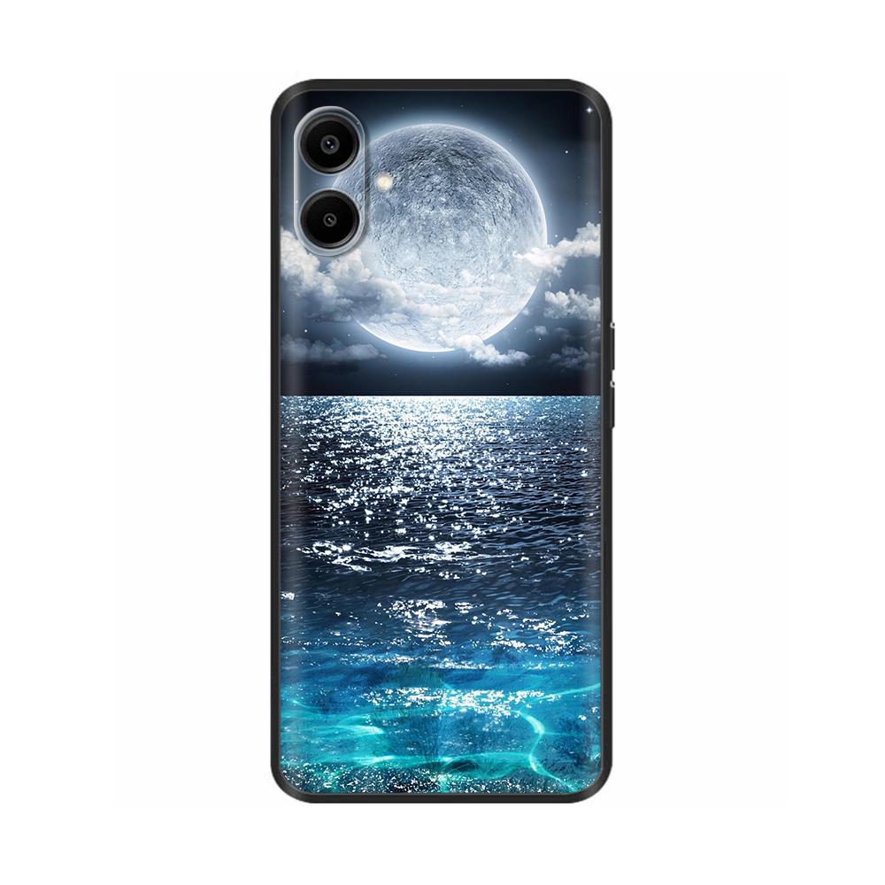 For Samsung Galaxy A06 Back Cover Soft Black Print Silicone Bumper Phone Case for Samsung Galaxy A06 A05 A04 Cases Fundas Coque