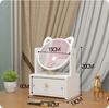 Portable Desktop Makeup Mirror & Skincare Organizer with Dustproof Storage for Cosmetics, Lipsticks, and Jewelry