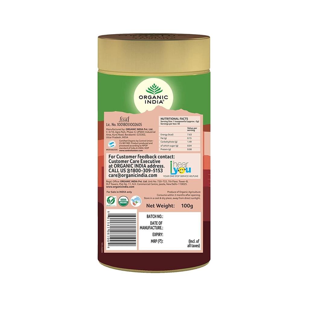 Tulsi Masala Chai (100 g), Tulsi Masala Chai Økologisk India