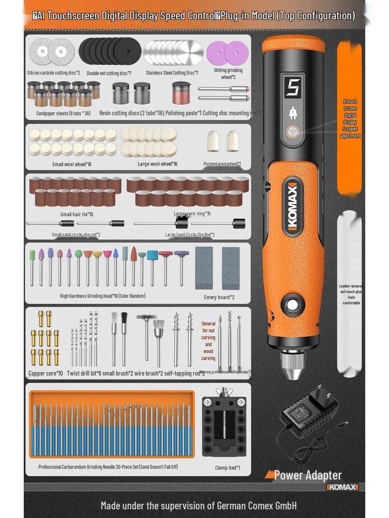 Handheld Electric Grinder & Polisher for Wood, Jadeite, Carving, and Cutting: Compact Electric Drill Tool