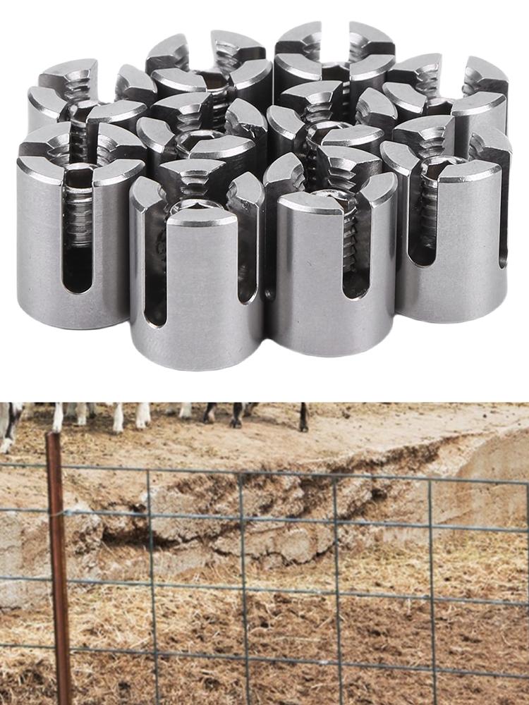 20 PCs Cross Wire Ropes Clip Stainless Steel Cable Clips No Drilling for Climbing Plants & Fence Outdoor