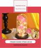 Luminous LED Rose Glass Dome Ornament with Three Flowers - Valentine's Day Bestseller Gift
