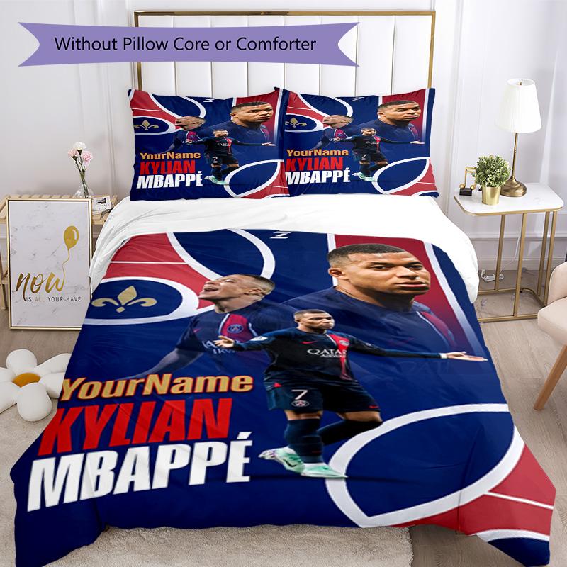 Mbappe 199 Customize your name Bedding Set Breathable Duvet Cover with Pillowcases Home Decoration Birthday Gift