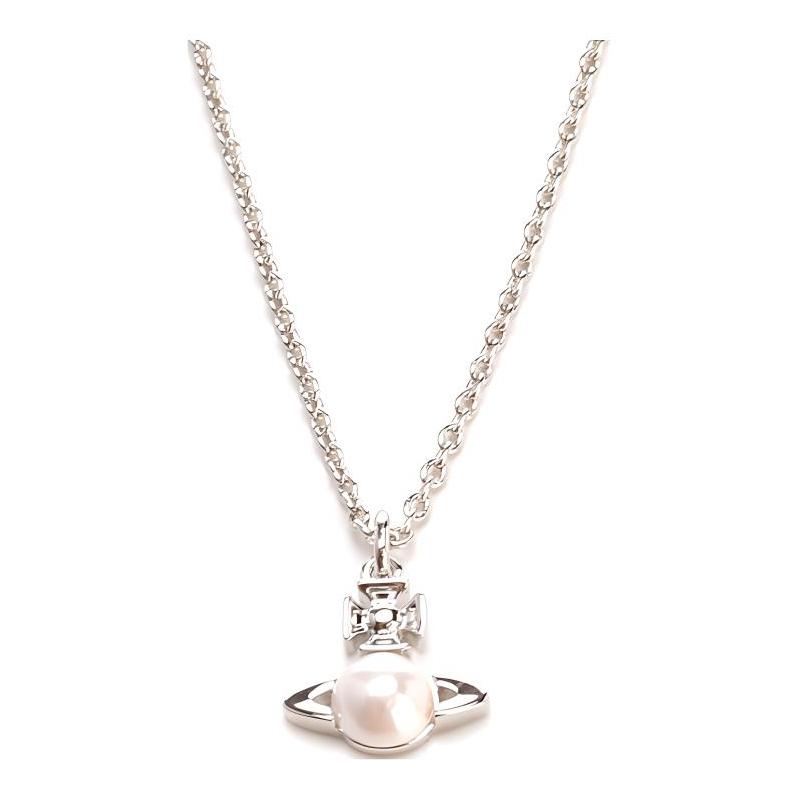 Vivienne Westwood BALBINA PENDANT NECKLACE Saturn Pearl Pendant Brass Necklace Women s Light Brown 6302032302P118CNP118 жёлтый