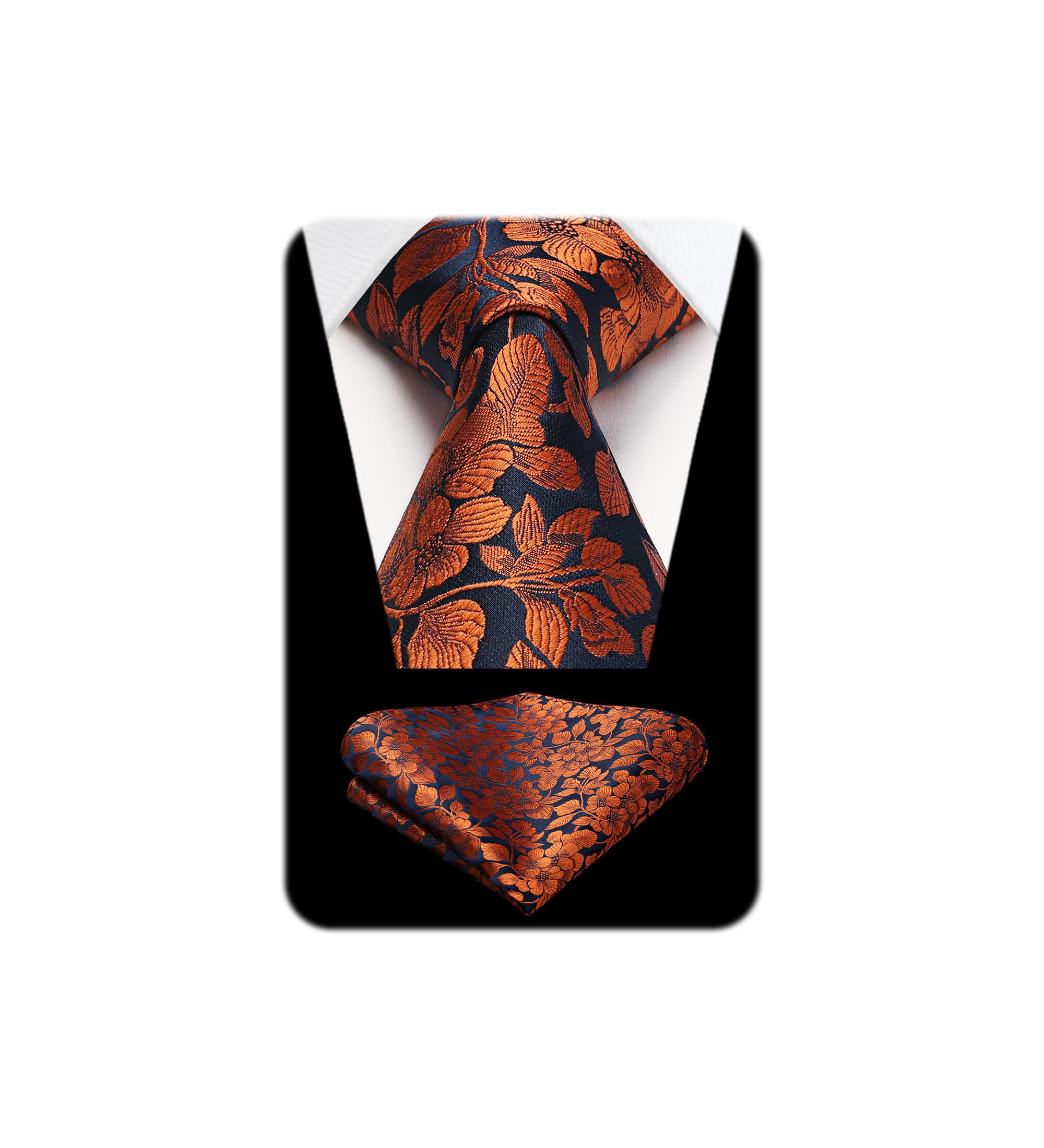 

Галстук с узором пейсли, набор для шеф-повара, оранжевый, стильный, деловой галстук с цветочным узором, свадебная церемония, выпускной, яркий подарок