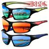 3PCS New Sport Polarized Sunglasses Unisex Wrap-Around Design Suitable for Cycling Fishing Outdoor Activities