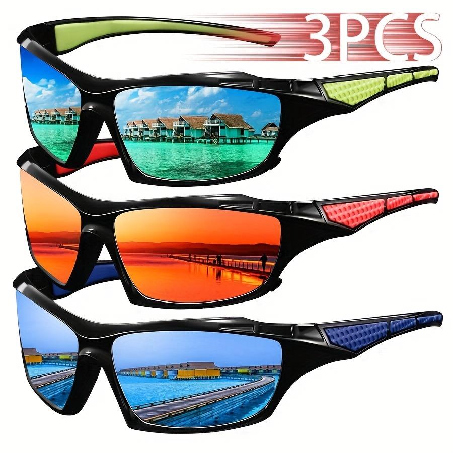 

3 шт. Новые спортивные поляризационные солнцезащитные очки Унисекс Обертывающий дизайн Подходят для езды на велосипеде, рыбалки, активного отдыха на природе
