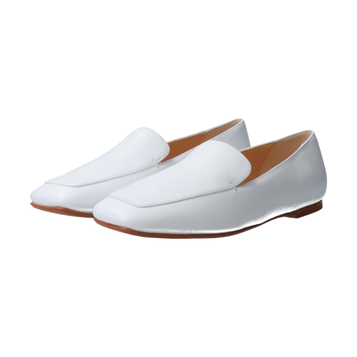 

Лоферы квадратный носок Sacket Mocha Shoes см [Fabiosconi] женские Off-White 24.5