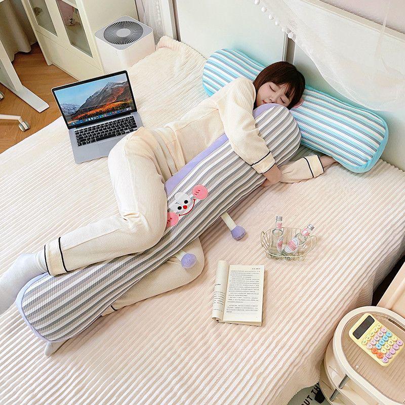 Summer Ice Silk Body Pillow for Girls - Removable, Washable Headboard and Leg Cushion
