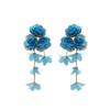 Floral Chiffon Layered Earrings Women Beach Vacation Statement Lightweight Luxury Minimalist Design
