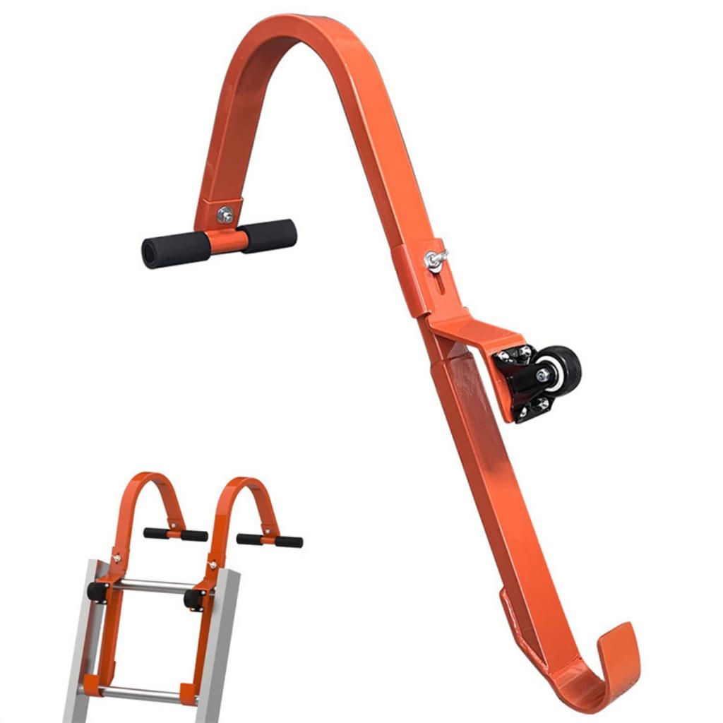 2 Pieces Ladder Stabilizer with Wheel Angled Ladder Stabilizer Hardware Heavy Duty Long-Lasting for Roofers, Construction