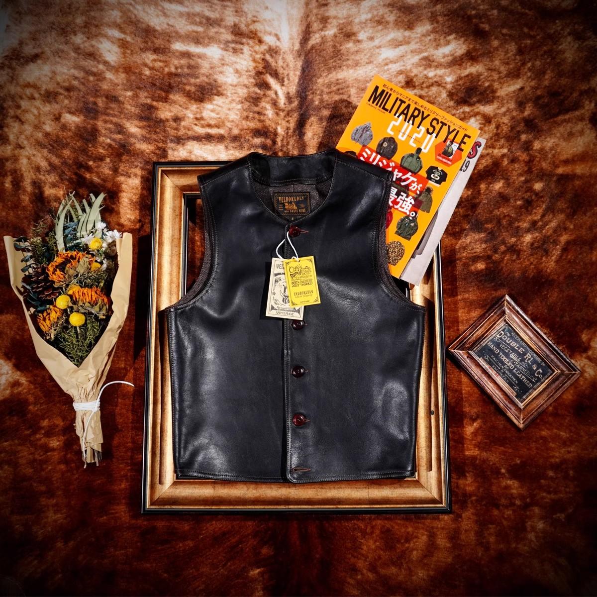 Классический ретро томагавк кожаный жилет мотоциклетный жилет S