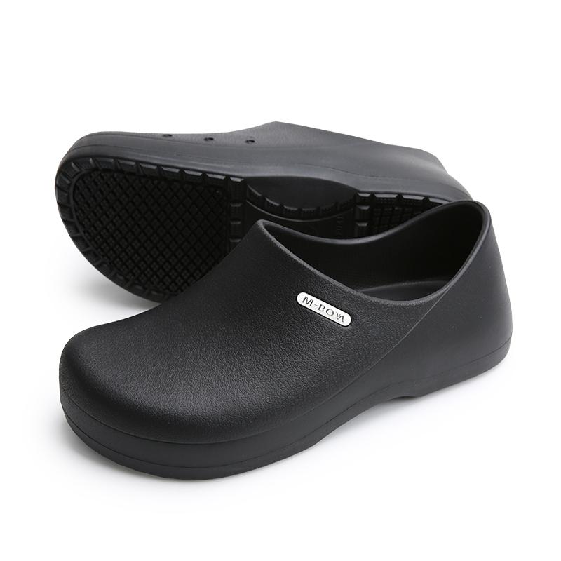 Men's Anti-slip Sandals Men Chef Shoes Women Non-slip Waterproof Oil-proof Kitchen Nurse Shoes Work Cook Shoes