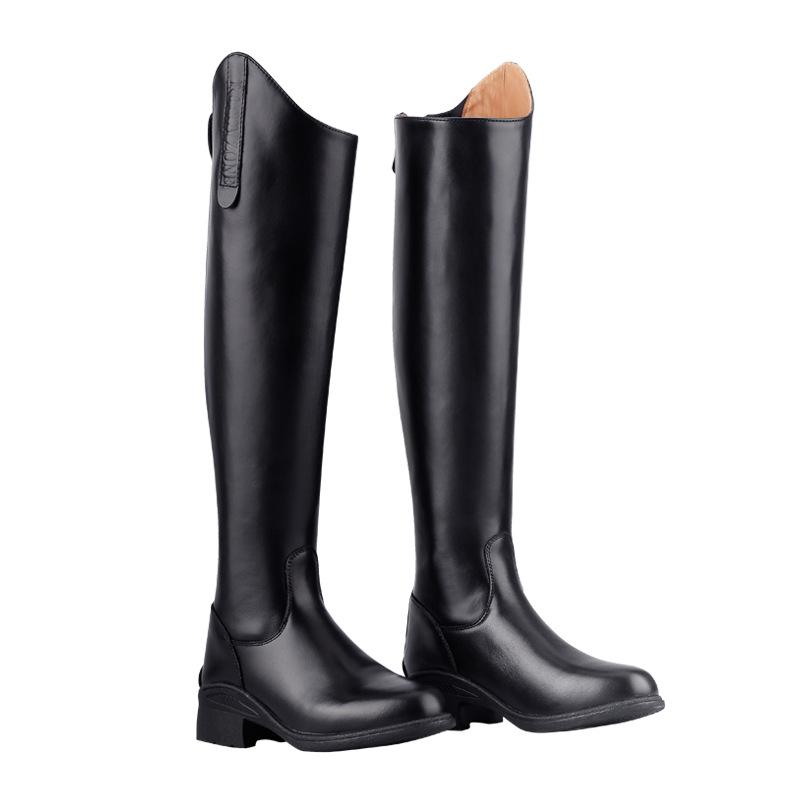 

Cowhide Equestrian Riding Boots - High-Top Horse Shoes for Riding 41
