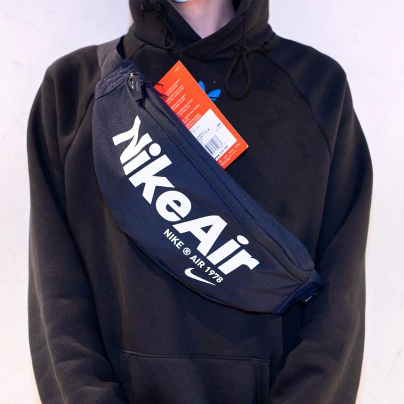 Nike Heritage Polyester Sling Bag Fanny Pack Regular Unisex Dark Blue Casual CT5226-475 Casual CT5226-475