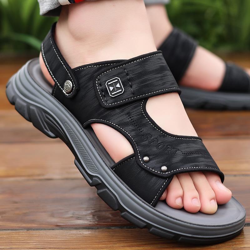 Summer New Men's Beach Shoes Outdoor Men's Sandals Casual Leather Cool Slippers Men's Shoes