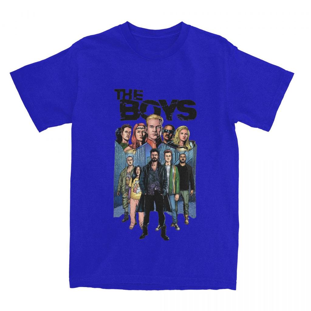 Uomo The Boys Show TV Magliette Poster Polizia Abbigliamento Cotone Estate Divertente Manica Corta T-Shirt Girocollo Hip Hop Fantasia T-Shirt