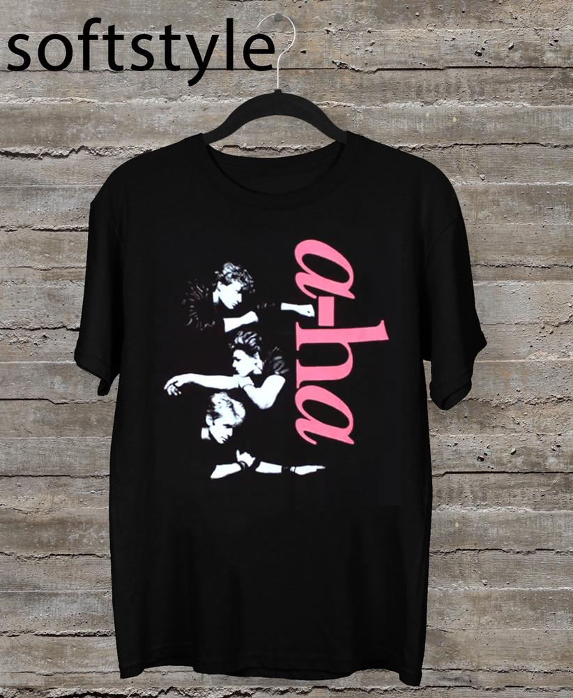 

NEW AHa band Short Sleeve softstyle Black All Size TShirt KK66 Unisex T-Shirt XXXL