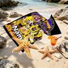 Custom Name Personalized Los Angeles Lakers basketball Print Beach Towel, for Trip Camping Beach Party Home Decor, Birthday Gift for Family & Friends