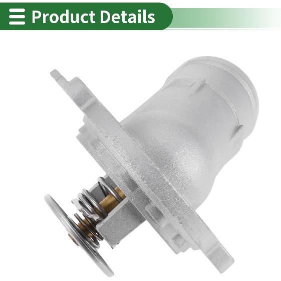 Motoforti Car Thermostat Engine Coolant Thermostat Housing Assembly for Mercedes-Benz C240 E320 E500 Aluminum Alloy No.1122030275