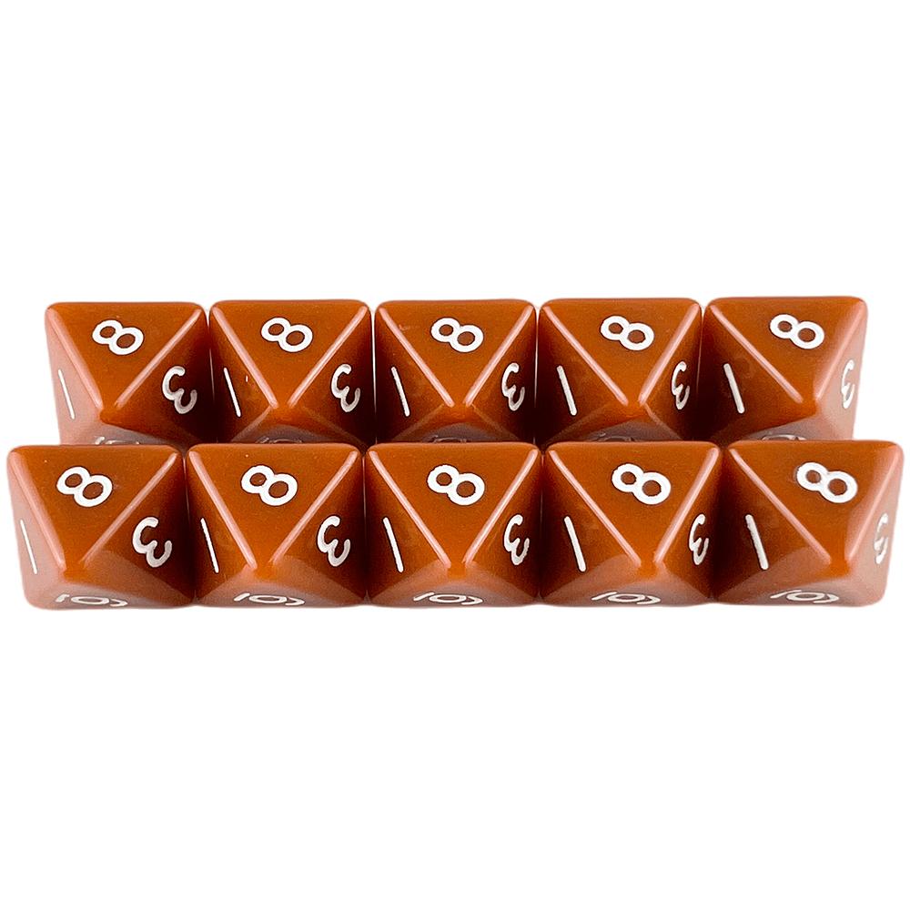 D8 Multi-sided Dice 15.5 Mm Digital Dice Game Set 8 Sided 10 Pcs for Board Games