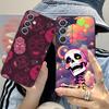 Skull Flowers Painting Mobile Phone Case for Samsung Galaxy S25 S24 S23 S22 S21 S20 Note20 Plus FE Ultra Colour Protective Cover