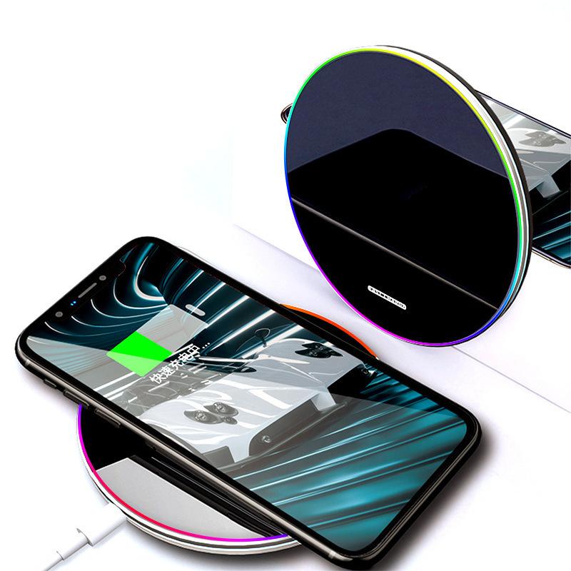 15W Qi Wireless Charger Pad For iPhone 14 13 12 11 Pro Xs Max Induction Fast Wireless Charging Station For Samsung Huawei Xiaomi