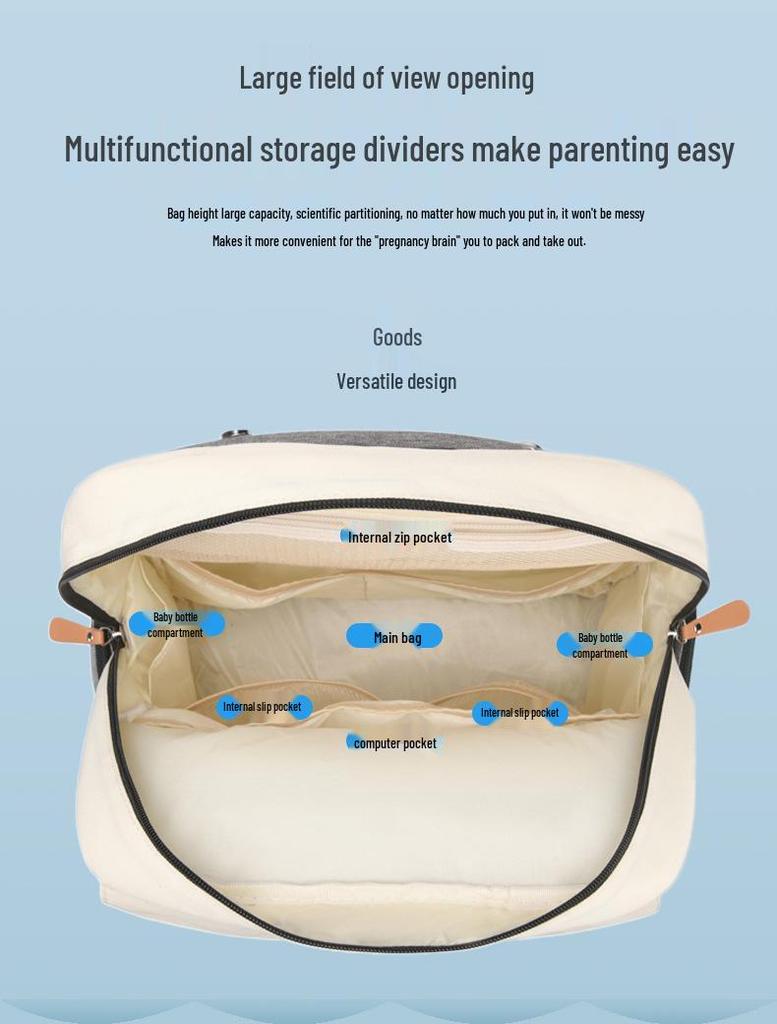Mummy's Large Capacity Multifunctional Baby Bag - Double Shoulder Design for Moms