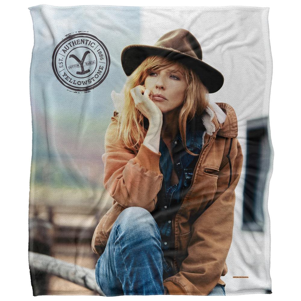 Yellowstone Deep Thought Silky Beth Dutton Supersoft Blanket