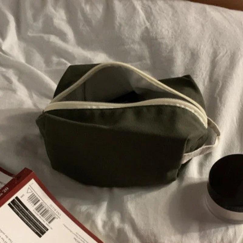 Módní kosmetická taška pro ženy v korejském stylu, cestovní organizér, úložná taška, plátěná kosmetická taška, pouzdro, malá velká tote taška, pouzdro na kosmetickou sadu
