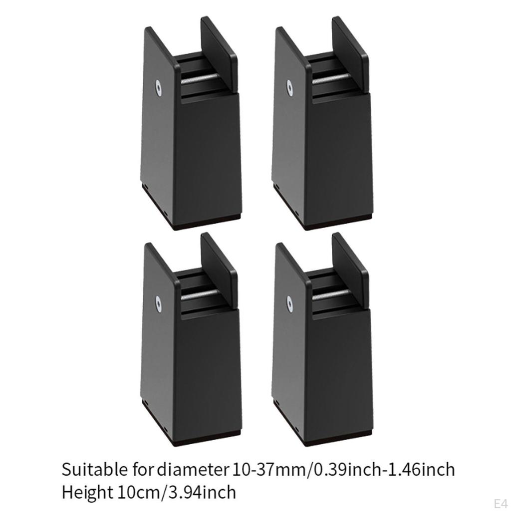 4 Pack Bed Leg Risers, Furniture Riser Blocks, Height Extensions for Desk Table, Living Room