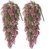1/2pcs Lavender Wall Hanging Plastic Rattan Artificial Flowers Living Room Bouquet Wedding Decoration Plants Basket Cane Vine