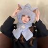 2024 Women's Fox Ear Hat & Scarf Set - Plush, Warm Winter Protection