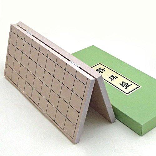 A Convenient Folding Shogi Board Set with Wooden Pieces! New Katsura No. 5 Folding Shogi Board Set (Wooden Pieces Made of Birch Wood, High-quality Fin