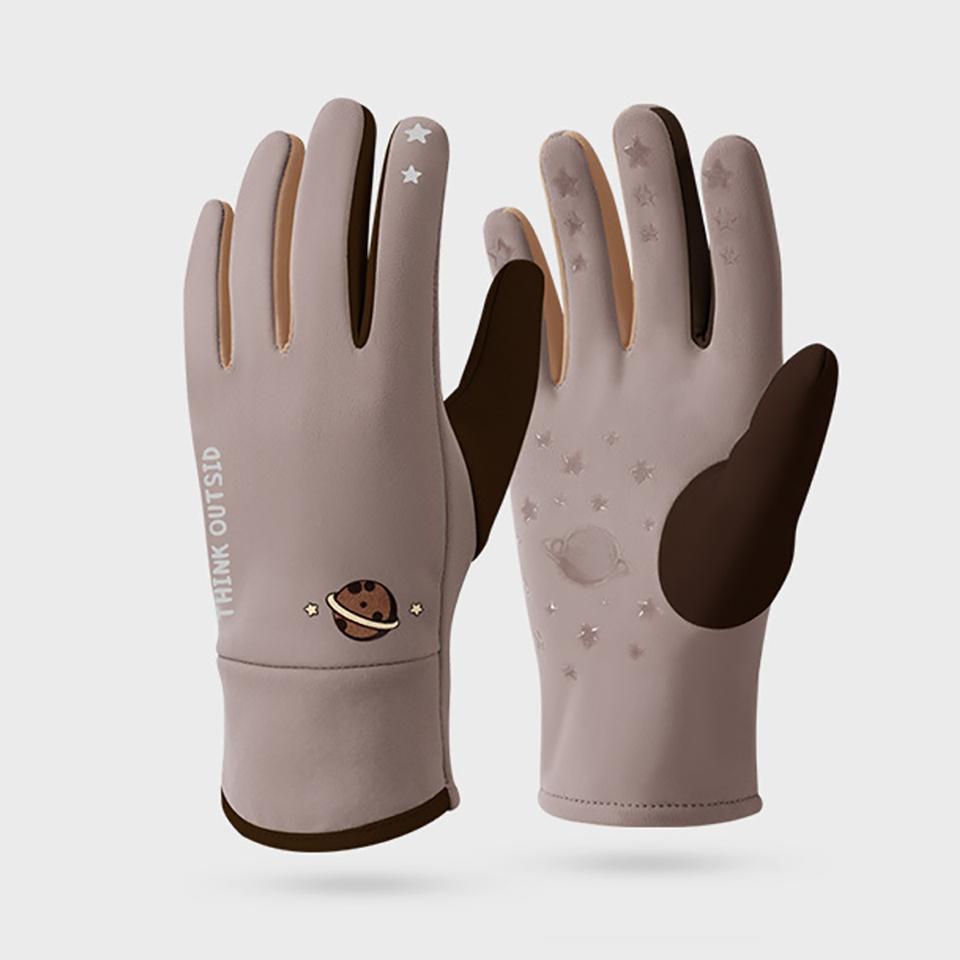 

Getinfit Autumn Winter Cycling Gloves Children Keep Warm Anti-Slip Fleece-Lined Thickened Cartoon Outdoor Ride Bike Windproof