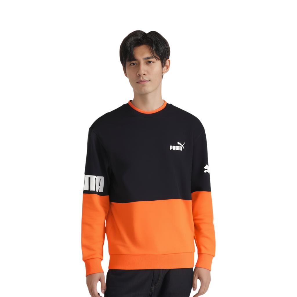 Puma Sweatshirts Men's Orange Crew Neck Moderate Regular 676666-23